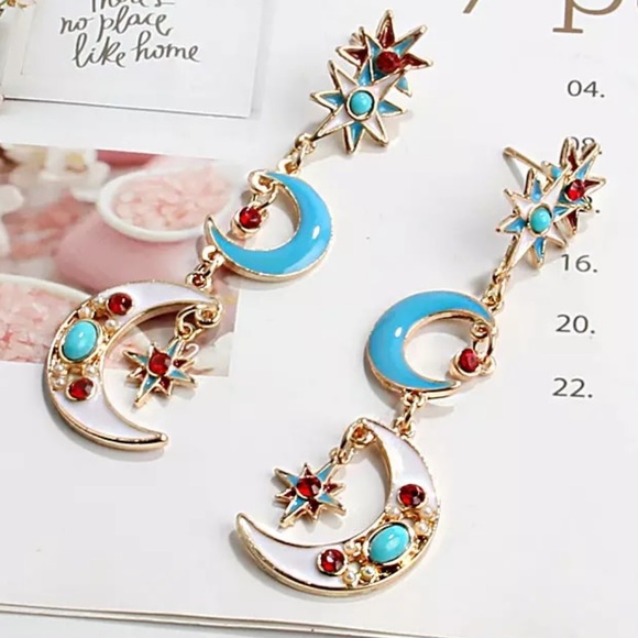 Jewelry - Aurora Stars and Moon Earrings!